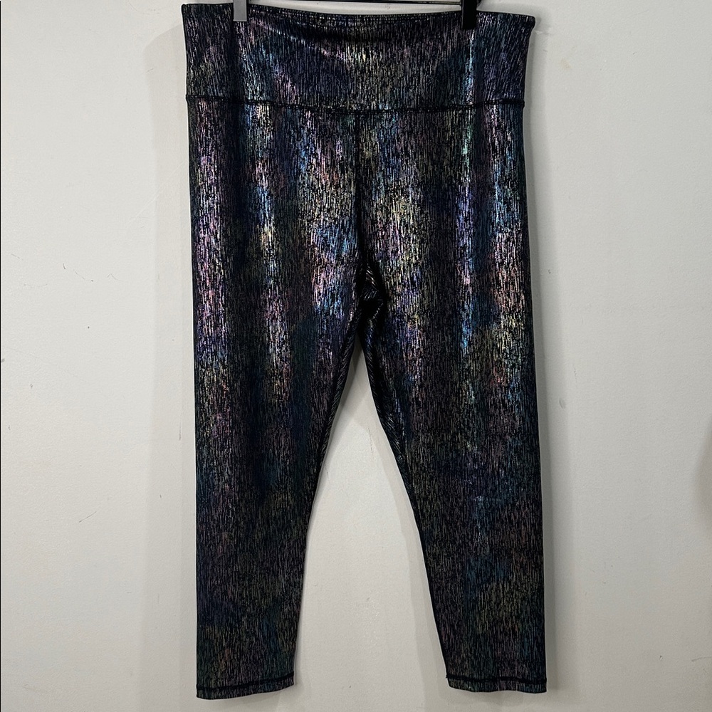 Ziyia Iridescent multicolor Black Leggings